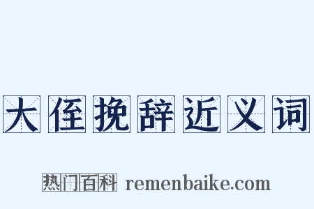 大侄挽辞近义词是什么意思的图片